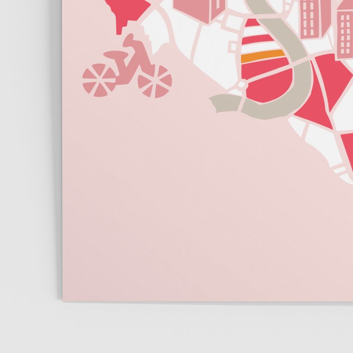 ma ville mon amour; City life collection pearl pink  Poster Gallery Image 3