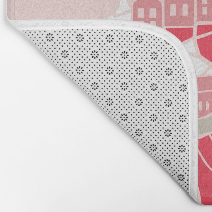 ma ville mon amour; City life collection pearl pink  Bath Mat Gallery Image 2