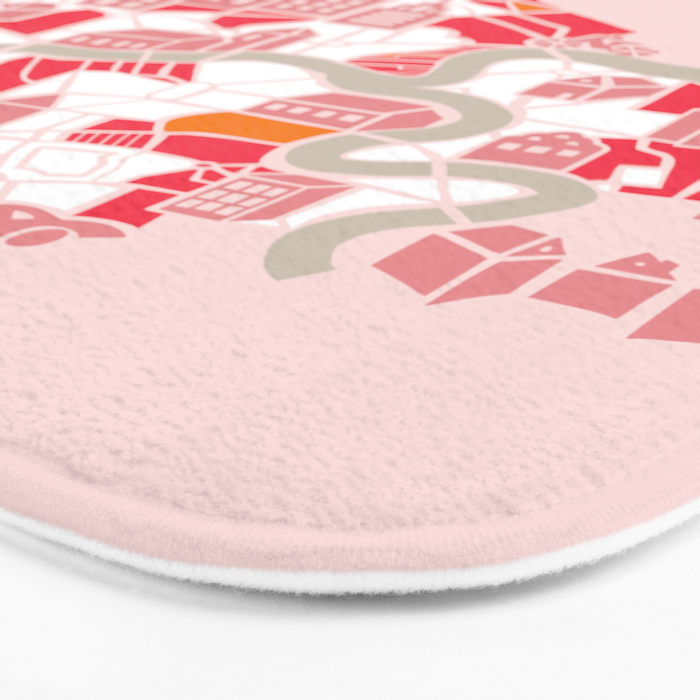 ma ville mon amour; City life collection pearl pink  Bath Mat Gallery Image 3
