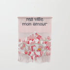 ma ville mon amour; City life collection pearl pink  Wall Hanging Gallery Image 1