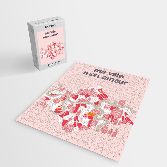 ma ville mon amour; City life collection pearl pink  Jigsaw Puzzle Gallery Image 2