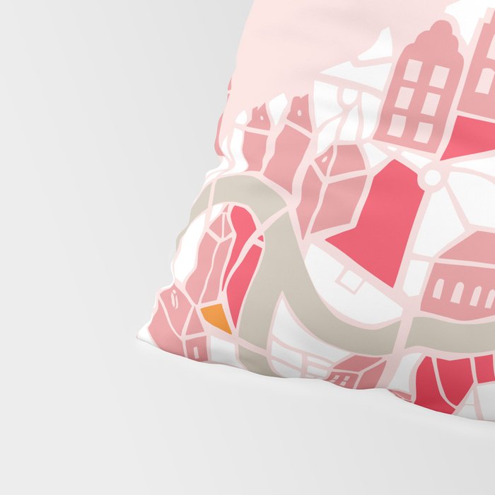 ma ville mon amour; City life collection pearl pink  Pillow Sham Gallery Image 4