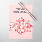 ma ville mon amour; City life collection pearl pink  Wrapping Paper Gallery Image 1