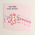 ma ville mon amour; City life collection pearl pink  Wrapping Paper Gallery Image 3