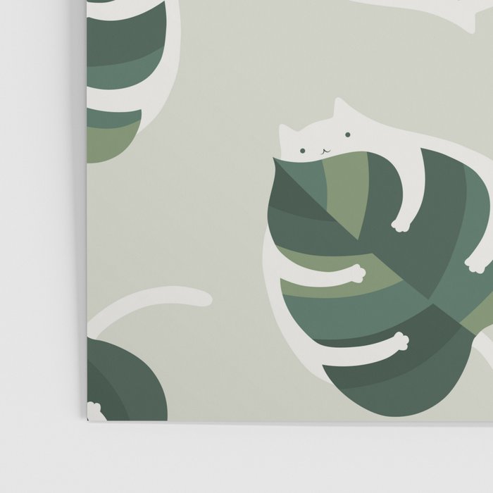 Monstera Cat pattern 1 Poster Gallery Image 3
