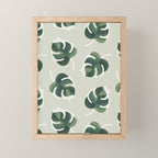 Monstera Cat pattern 1 Mini Art Print Gallery Image 1