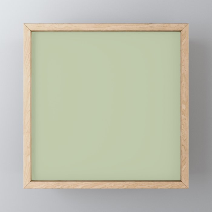 The Light Sage Green Solid Mini Art Print Gallery Image 1