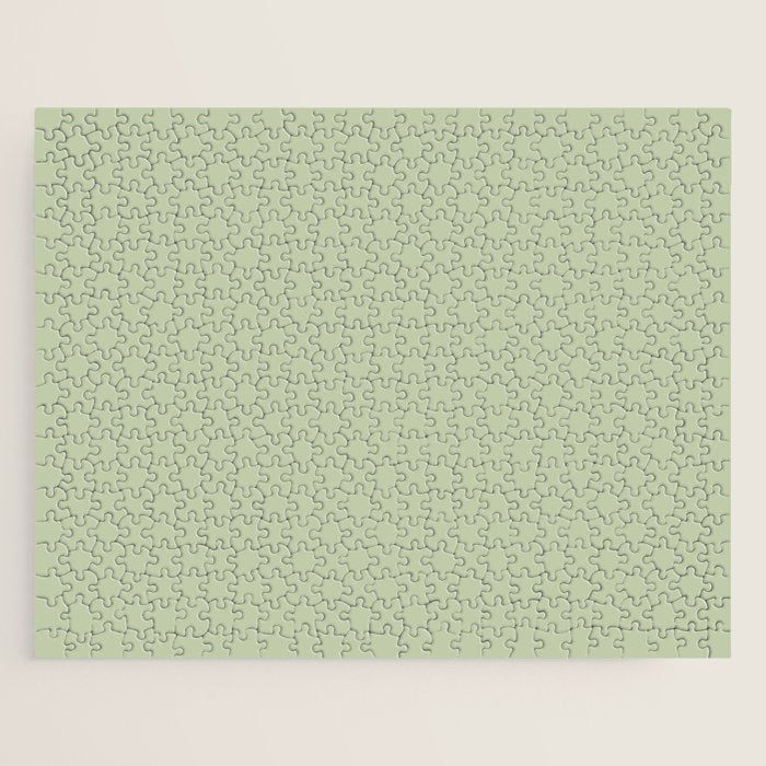 The Light Sage Green Solid Jigsaw Puzzle Gallery Image 1