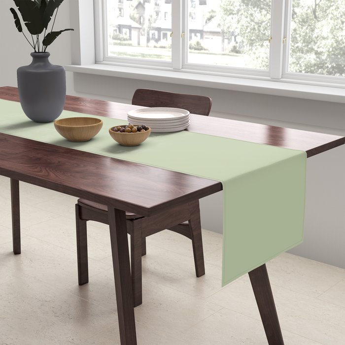 The Light Sage Green Solid Table Runner Gallery Image 2