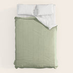 The Light Sage Green Solid Comforter Gallery Image 6