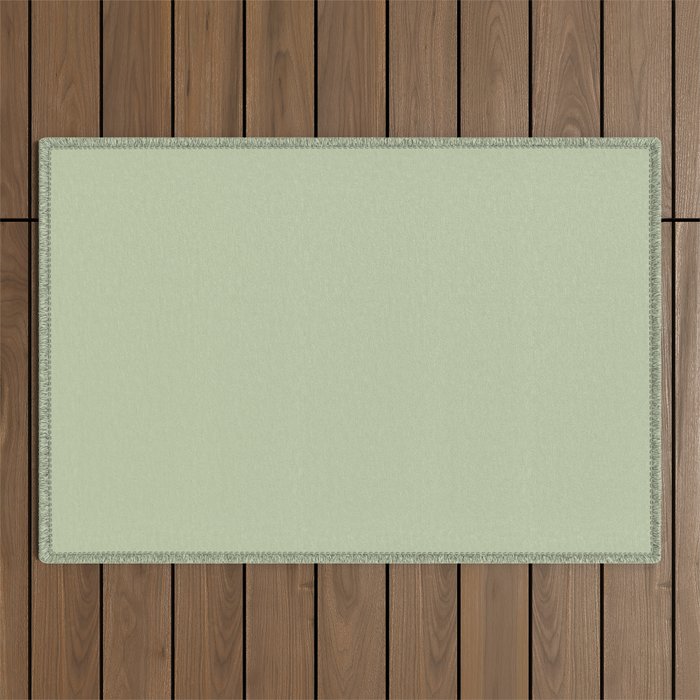 The Light Sage Green Solid Outdoor Rug Gallery Image 1
