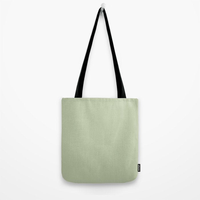 The Light Sage Green Solid Tote Bag Gallery Image 2