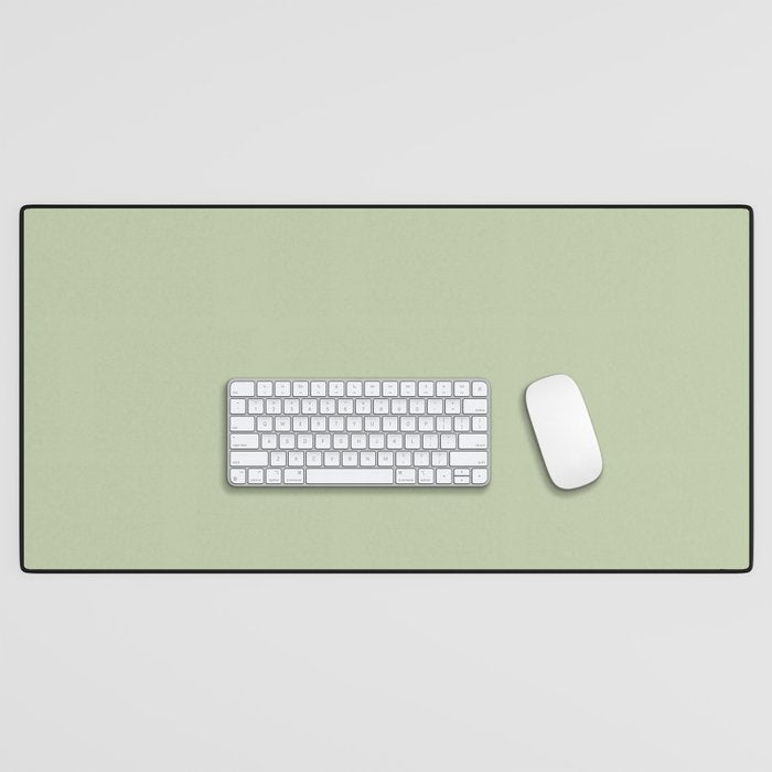 The Light Sage Green Solid Desk Mat Gallery Image 1