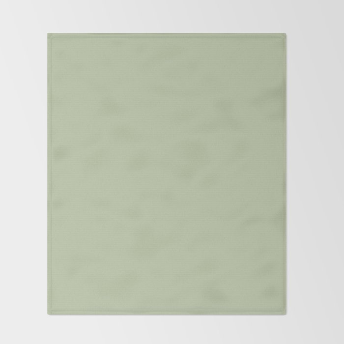 The Light Sage Green Solid Throw Blanket Gallery Image 2