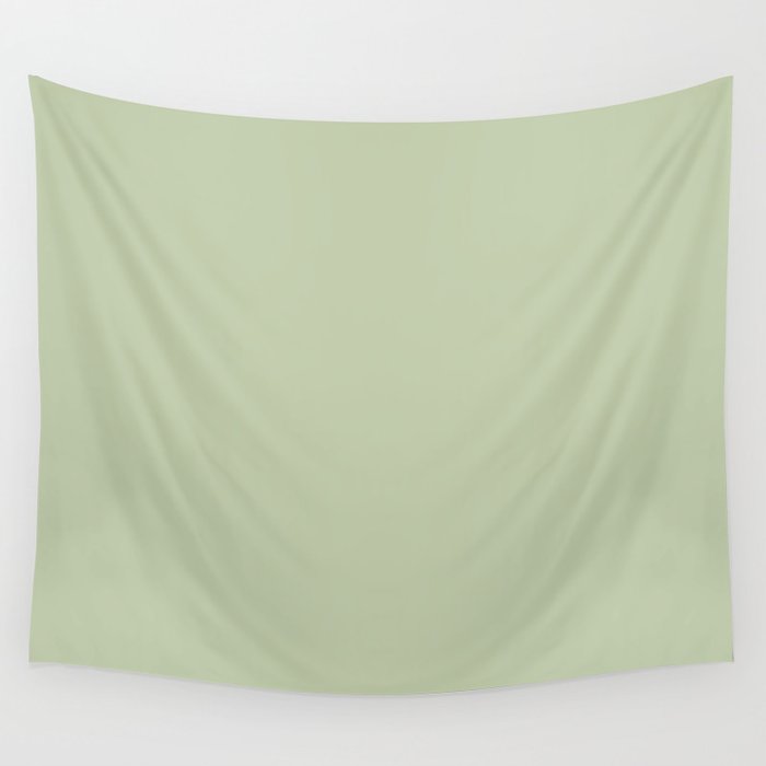 The Light Sage Green Solid Wall Tapestry Gallery Image 4