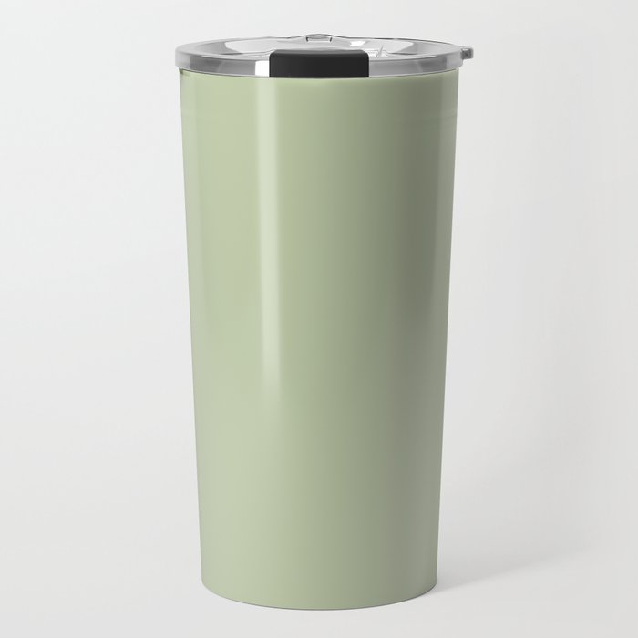 The Light Sage Green Solid Travel Mug Gallery Image 1