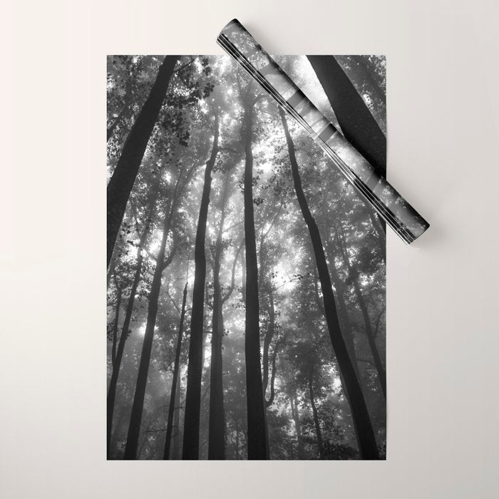 Smoky Mountain National Park Foggy Trees Wrapping Paper Gallery Image 1