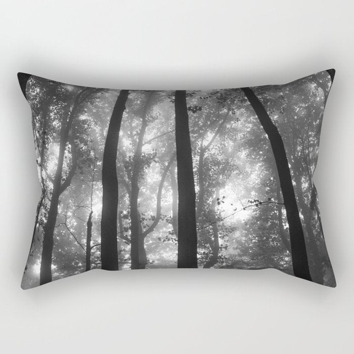 Smoky Mountain National Park Foggy Trees Rectangular Pillow Gallery Image 1