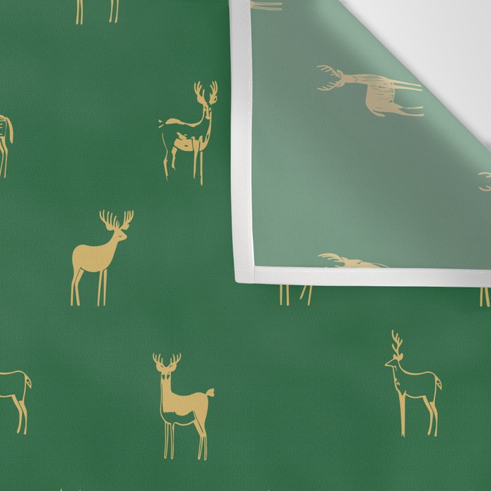 Christmas reindeer animal art pattern Wall Tapestry Gallery Image 3