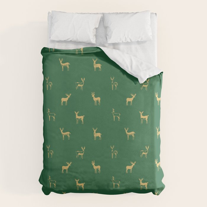 Christmas reindeer animal art pattern Duvet Cover Gallery Image 6