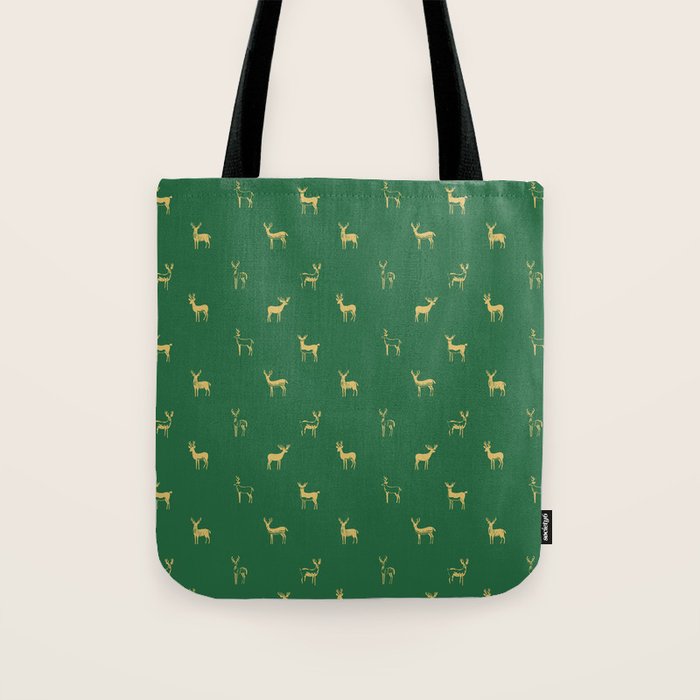Christmas reindeer animal art pattern Tote Bag Gallery Image 1