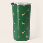 Christmas reindeer animal art pattern Travel Mug Gallery Image 3
