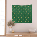 Christmas reindeer animal art pattern Wall Tapestry Gallery Image 2