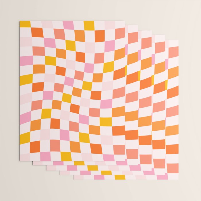 Checkers: PATTERN 04 | The Peach Edition Wrapping Paper Gallery Image 3