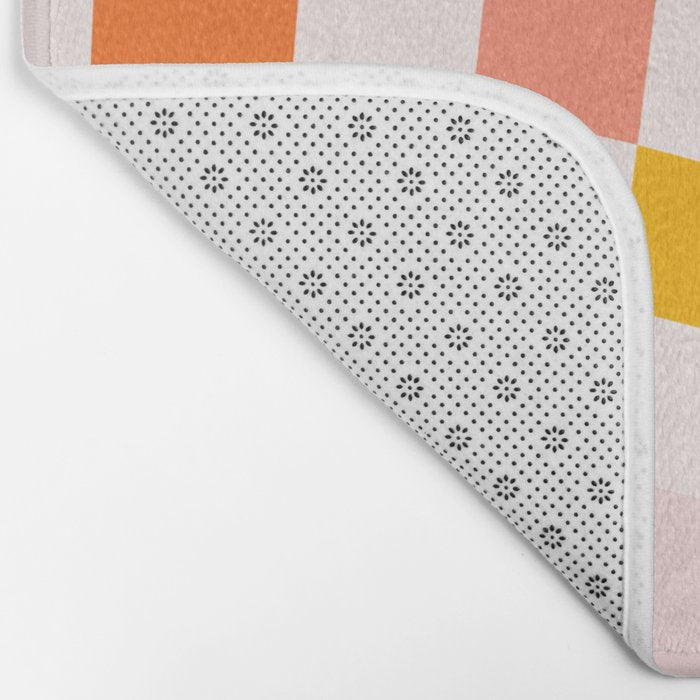 Checkers: PATTERN 04 | The Peach Edition Bath Mat Gallery Image 2