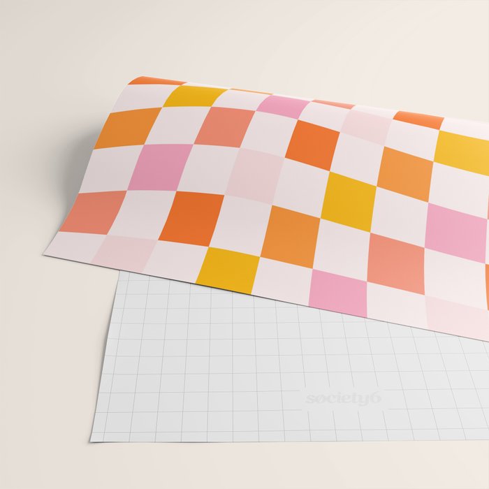 Checkers: PATTERN 04 | The Peach Edition Wrapping Paper Gallery Image 2