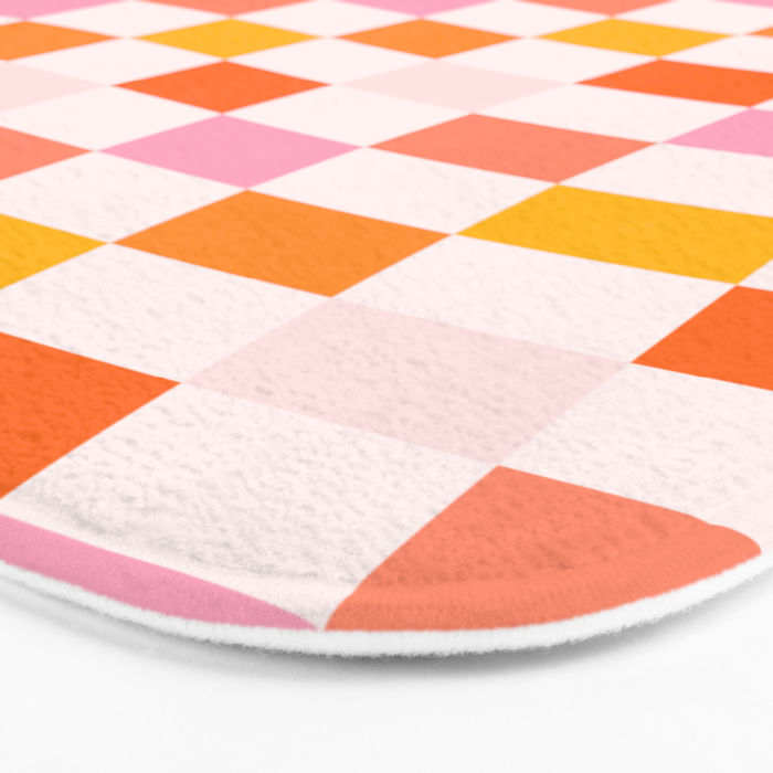 Checkers: PATTERN 04 | The Peach Edition Bath Mat Gallery Image 3