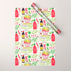Vietnamese Pho Soup Sriracha Wrapping Paper Gallery Image 1
