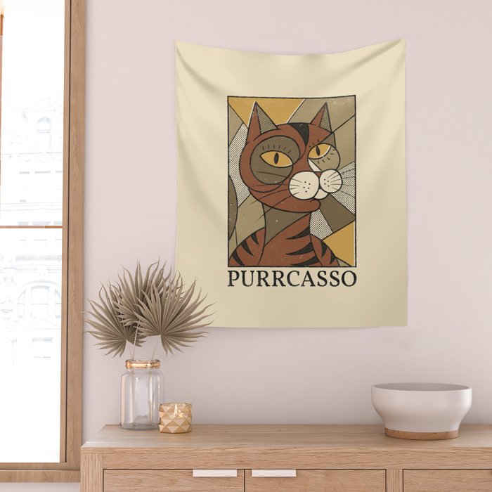 Purrcasso Wall Tapestry Gallery Image 2