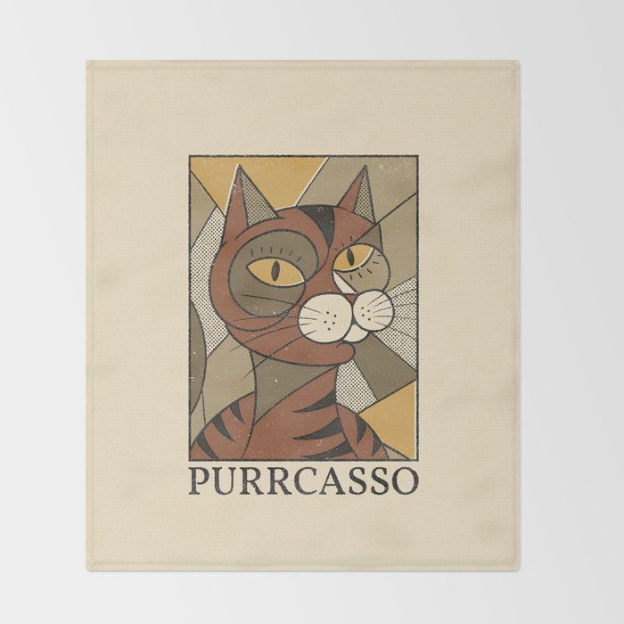 Purrcasso Throw Blanket Gallery Image 2