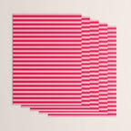 Retro, Beach, Colorful Stripes, Pink and Red Wrapping Paper Gallery Image 3