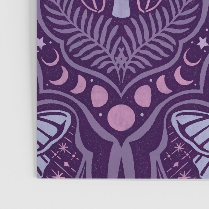 Celestial Forest Damask - Violet Poster Gallery Image 3