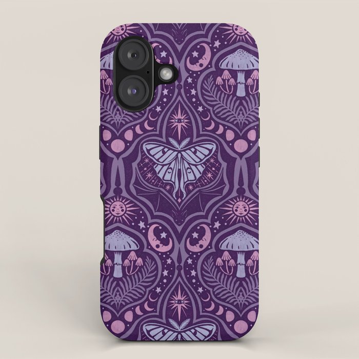 Celestial Forest Damask - Violet iPhone Case Gallery Image 1