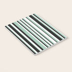 Classic Stripes XII - Mint, Black and White Notebook Gallery Image 3