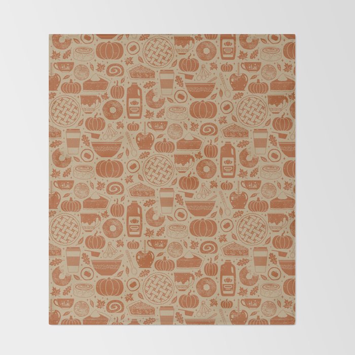 Pumpkin Spice: Latte Throw Blanket Gallery Image 2