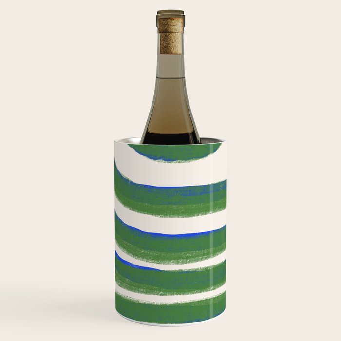 Green Blue Line Composition  Wine Chiller Gallery Image 3
