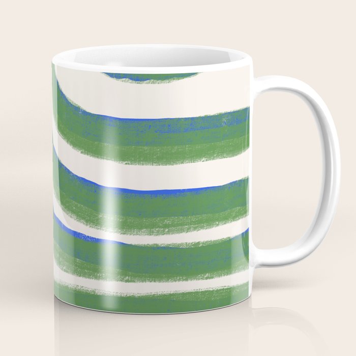 Green Blue Line Composition  Coffee Mug Gallery Image 1