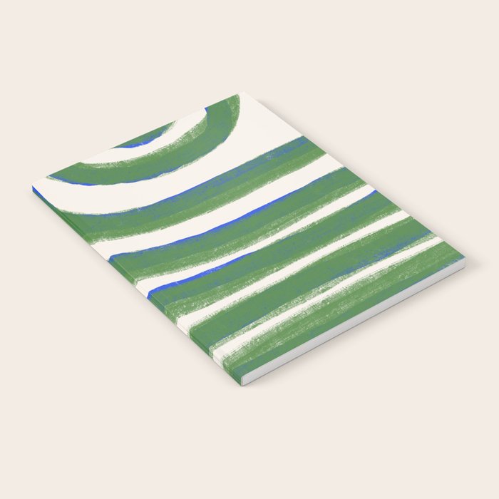 Green Blue Line Composition  Notebook Gallery Image 1