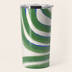 Green Blue Line Composition  Travel Mug Gallery Image 1
