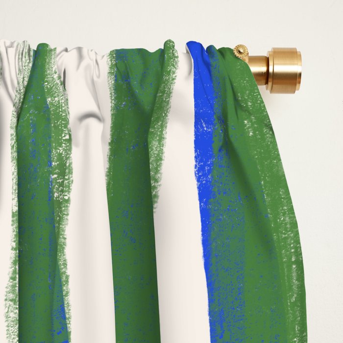 Green Blue Line Composition  Window Curtain Gallery Image 2