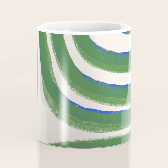 Green Blue Line Composition  Coffee Mug Gallery Image 4
