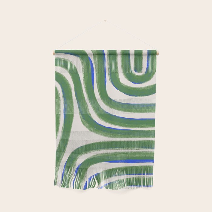 Green Blue Line Composition  Wall Hanging Gallery Image 1