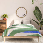 Green Blue Line Composition  Comforter Gallery Image 3
