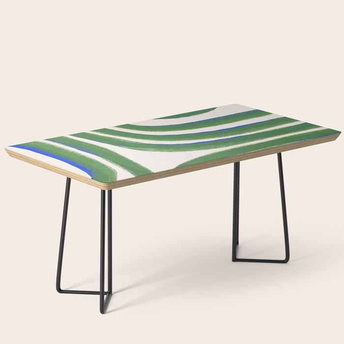 Green Blue Line Composition  Coffee Table Gallery Image 1