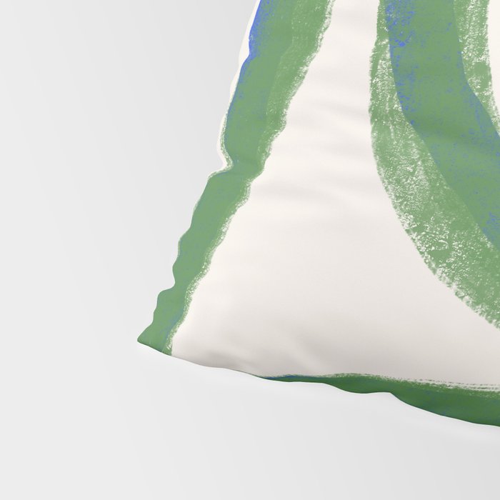 Green Blue Line Composition  Pillow Sham Gallery Image 4