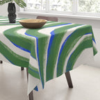 Green Blue Line Composition  Tablecloth Gallery Image 3
